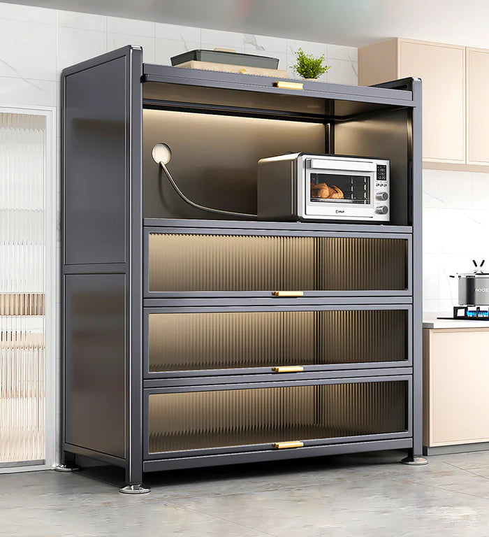 ארון אחסון גדול למטבח עם תוספת גובה