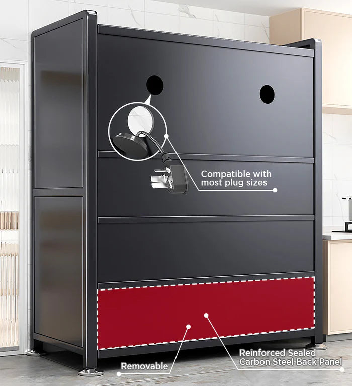 ארון אחסון גדול למטבח עם תוספת גובה